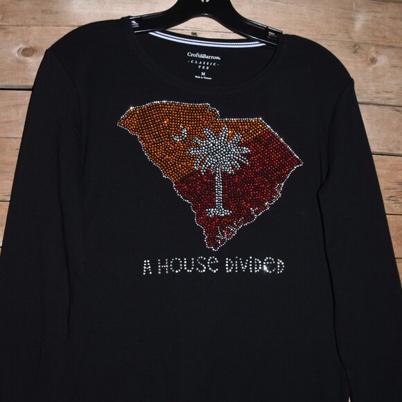 Clemson South Carolina House Divided rhinestone shirt XS,S,M,L,XL,XXL,1X,2X… - Picture 3 of 7